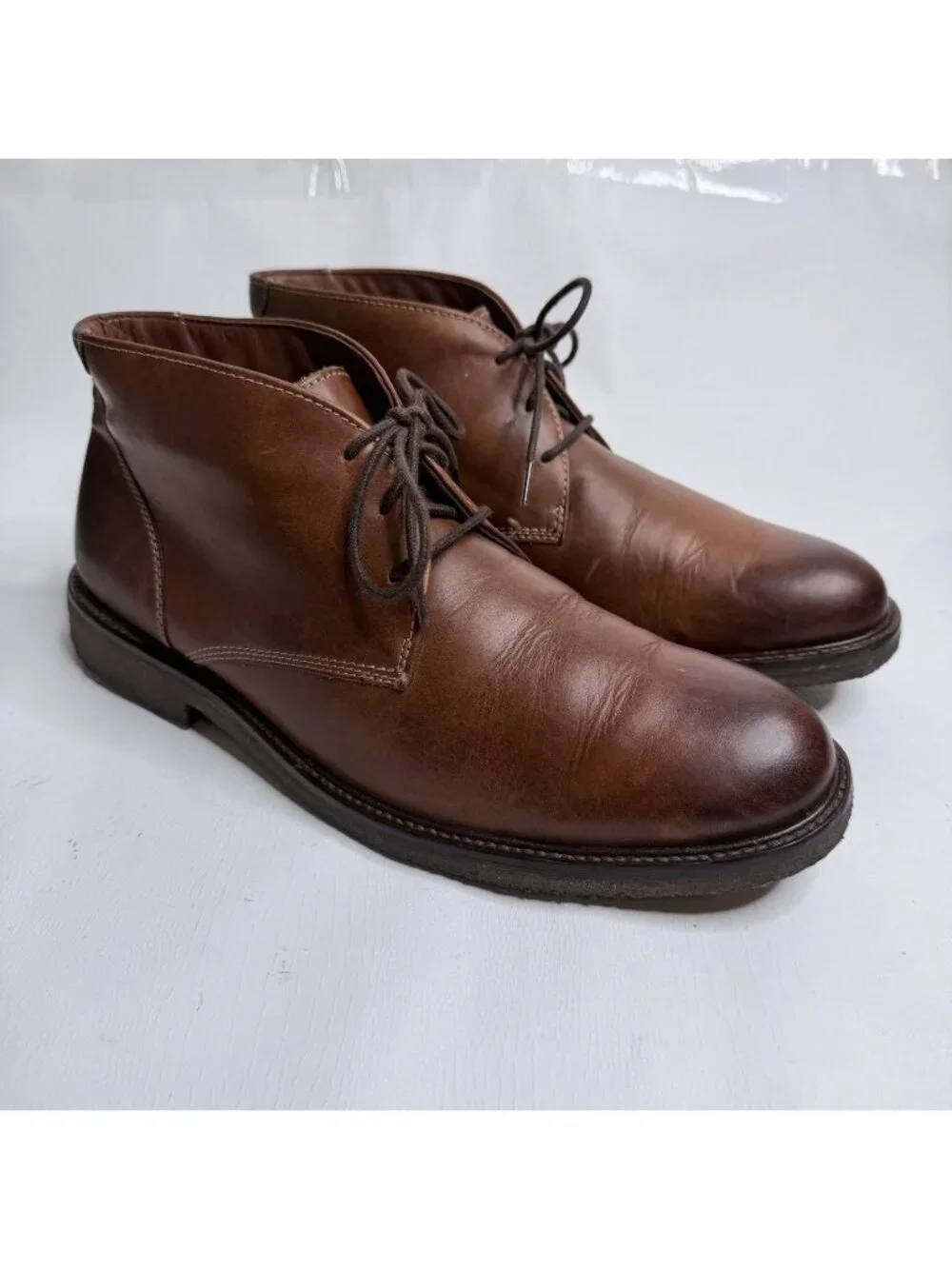Johnston Murphy Copeland Chukka Boots Mens 9M Brown Sheepskin